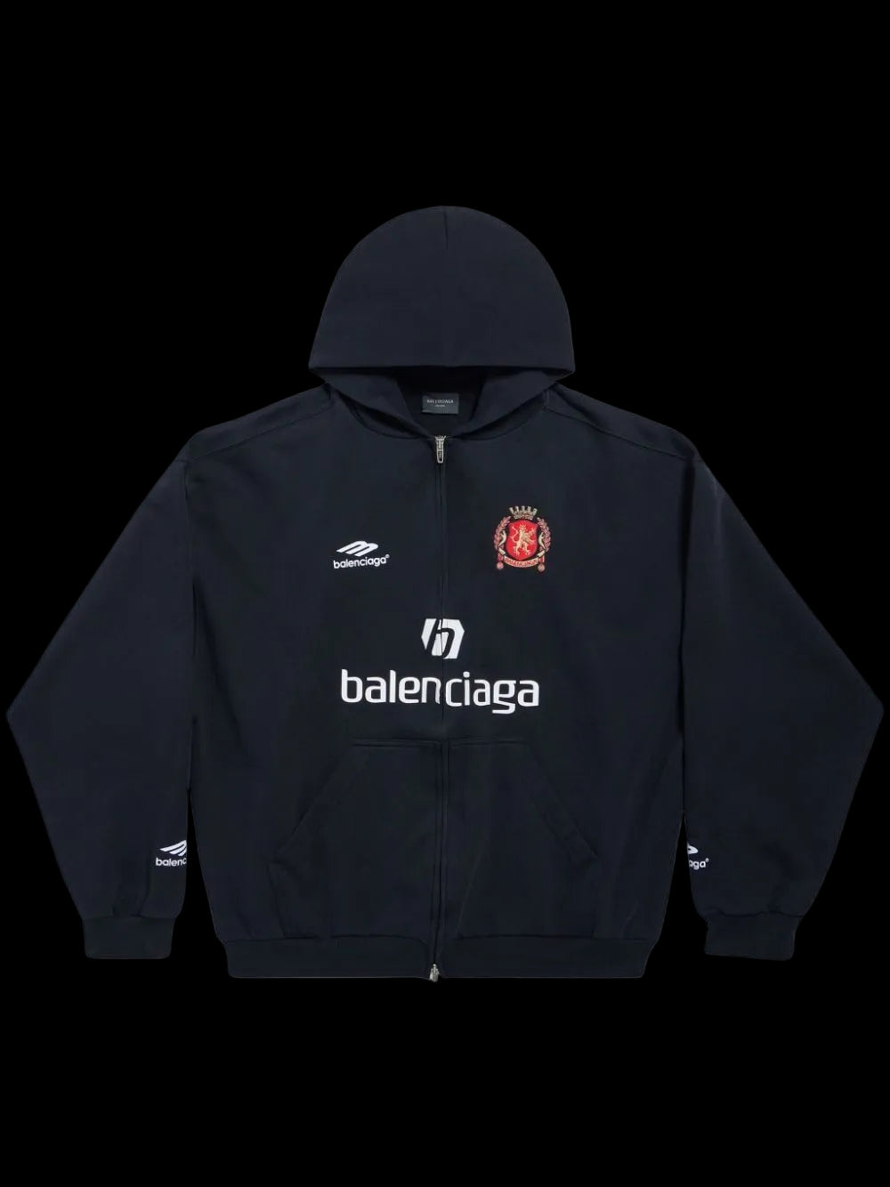 Balenciaga Soccer Zip Black