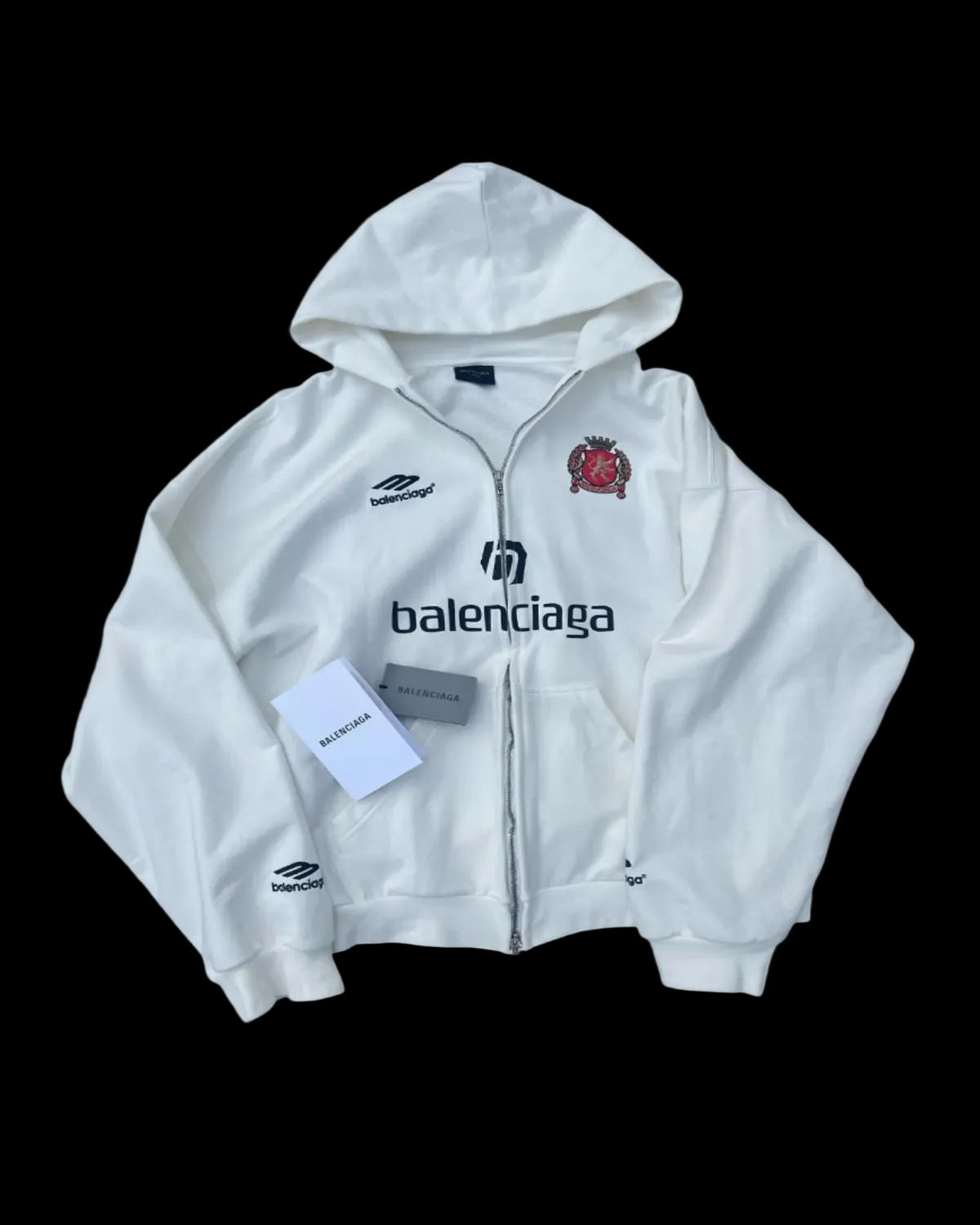 Balenciaga Soccer Zip White